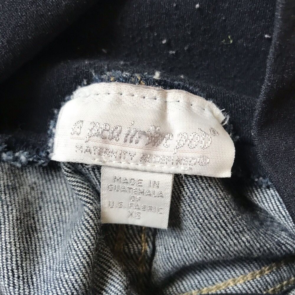 A Pea in the Pod XS Maternity Jeans Bootcut Secret Fit Belly Blue Denim Pullon - Picture 2 of 11
